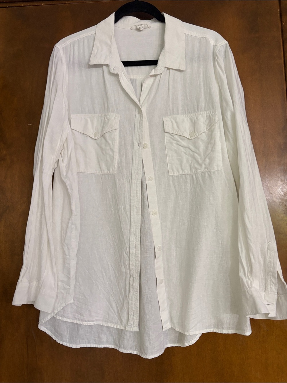 Ladies BeachLunchLounge Classic White Button-Up Shirt XL Excellent condition